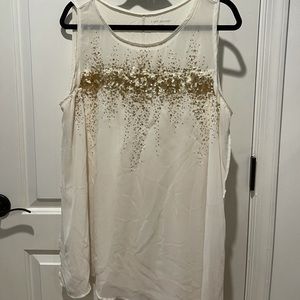 Lane Bryant gold sequin top